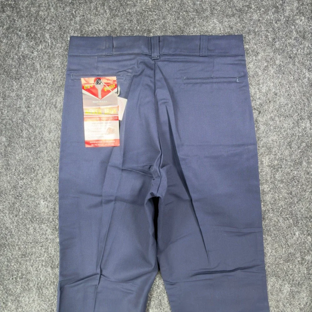 Key Imperial Vintage 70s Pants Mens 34x36 Navy Blue Deadstock 661.41N NEW
